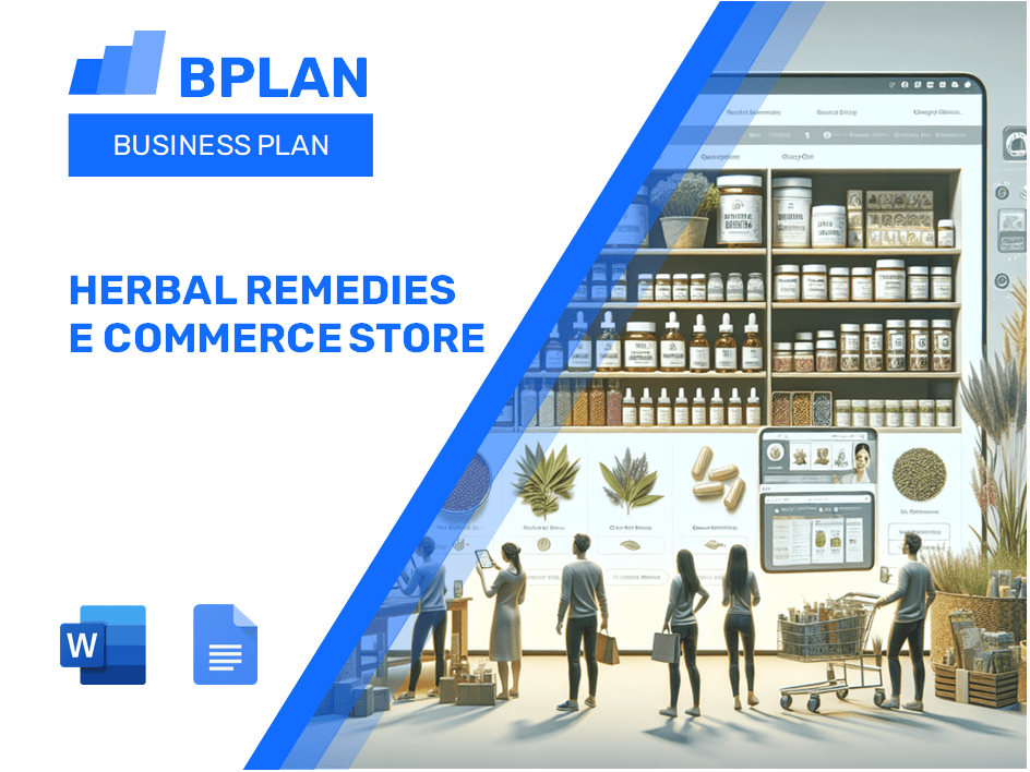 Herbal Remedies E Commerce Store Business Plan