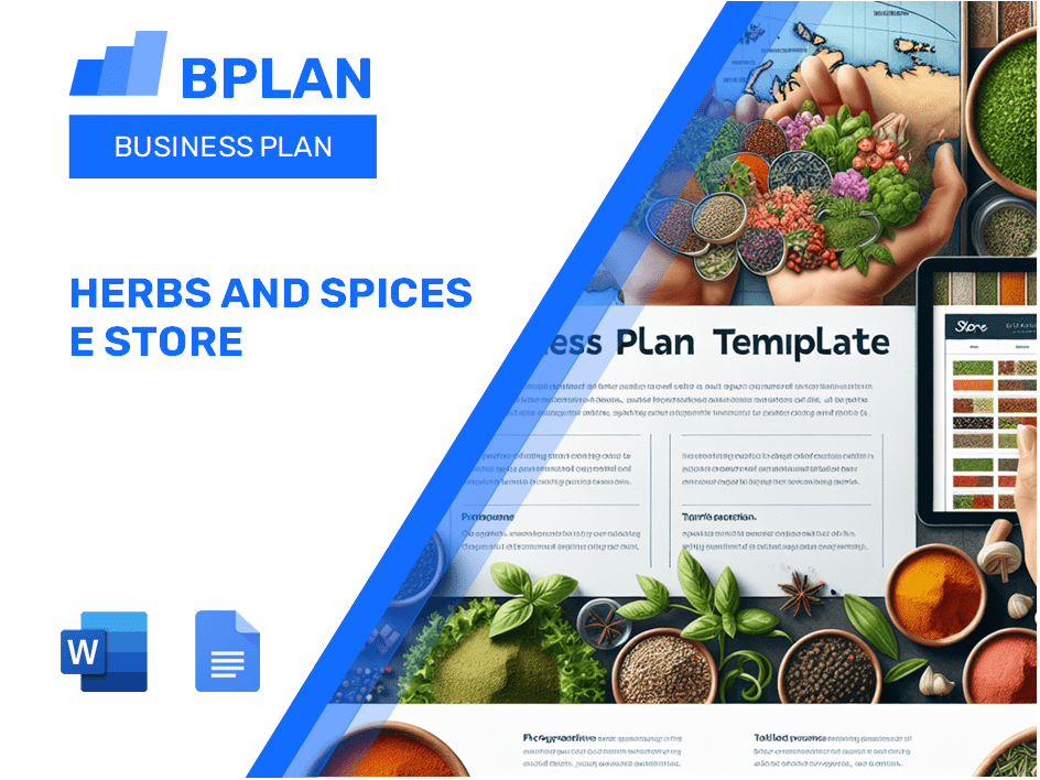 Herbs And Spices E Store Business Plan