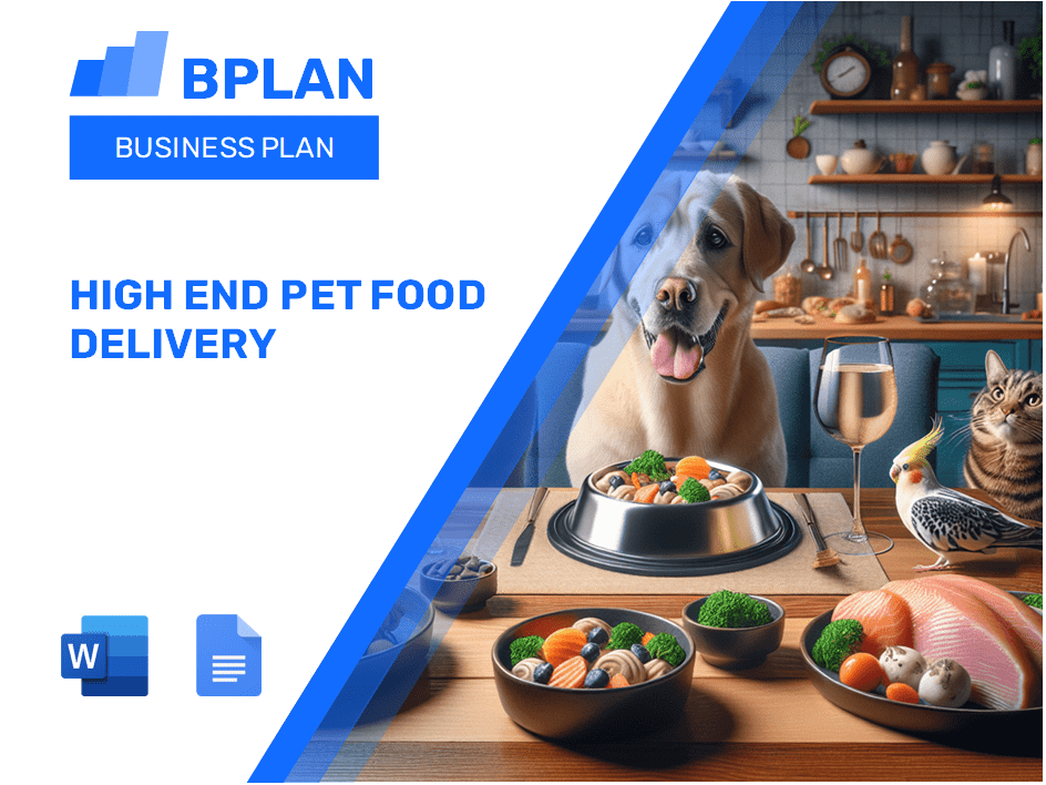 High End Pet Food Delivery Business Plan