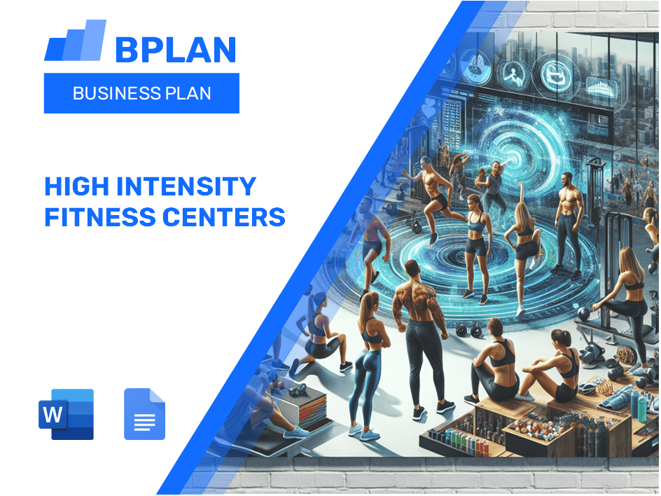 High Intensity Fitness Centers Business Plan