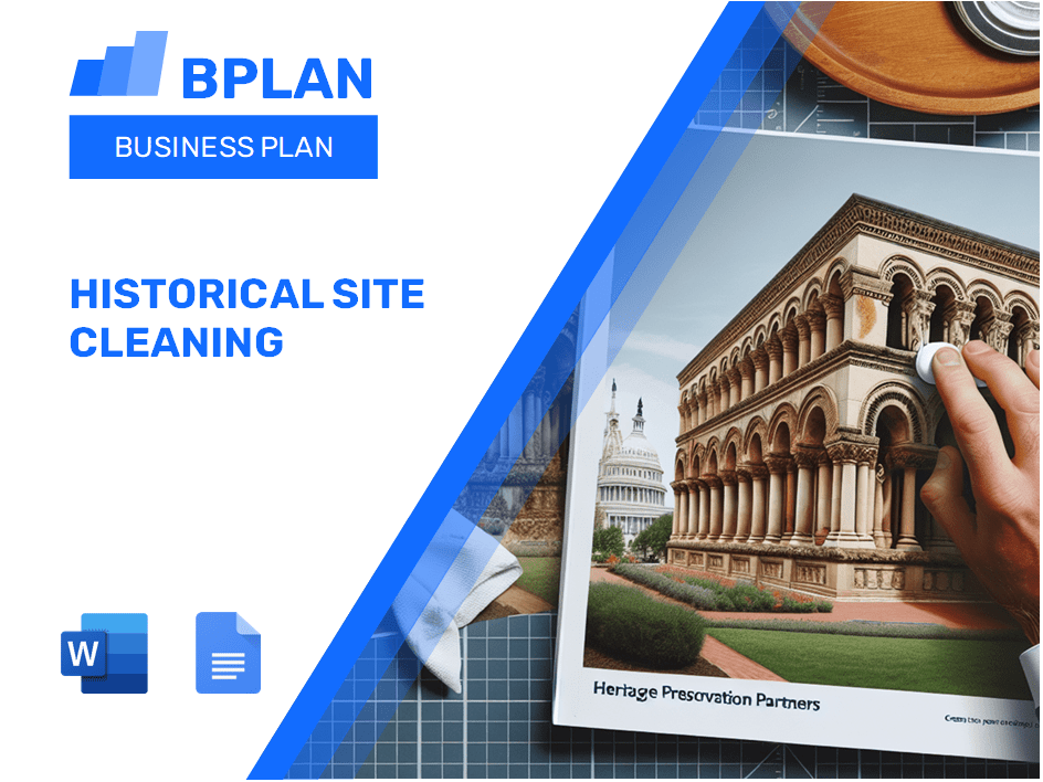 Historical Site Cleaning Business Plan