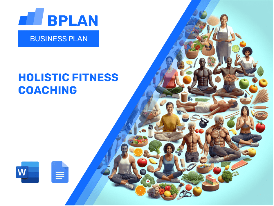 Plan de negocios de coaching de fitness holístico