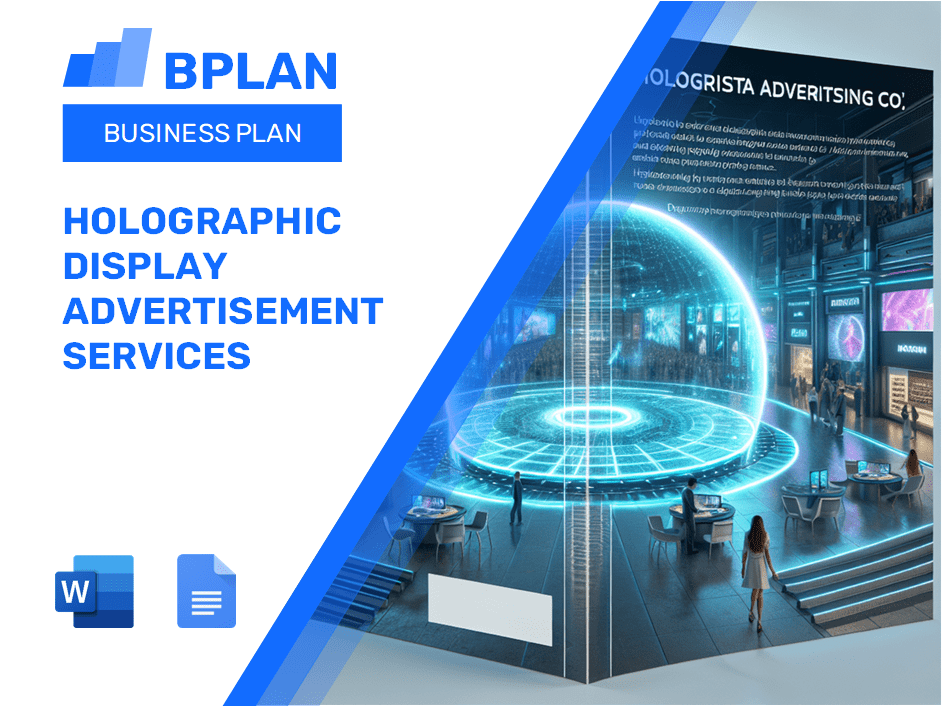 Plan de negocios de servicios publicitarios de exhibición holográfica