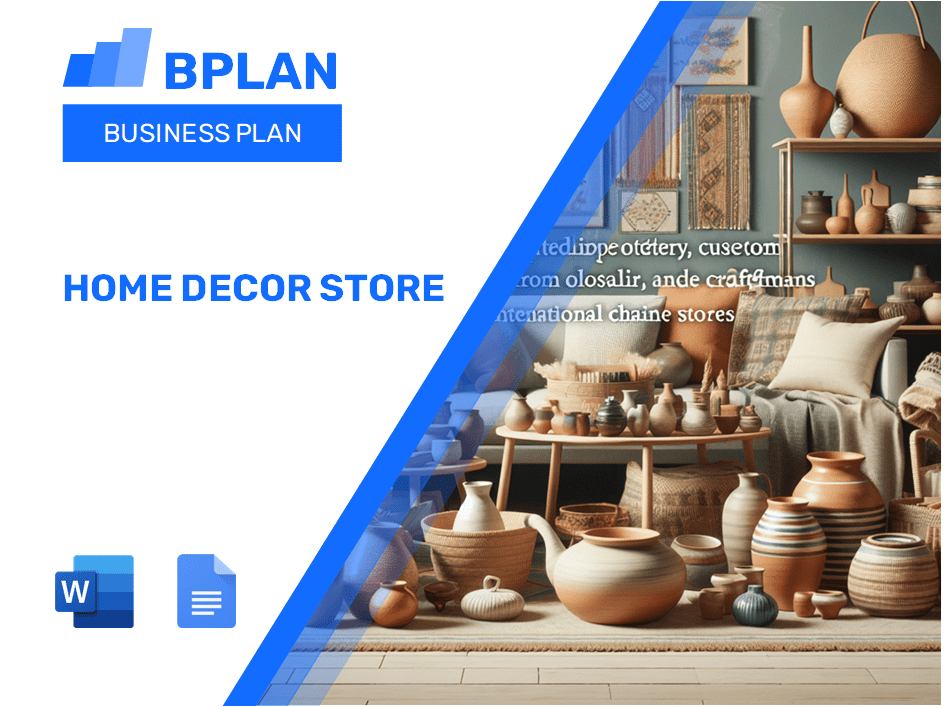 Home Decor Store Business Plan