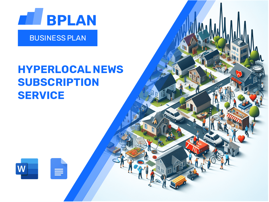 Plan de negocios de servicios de suscripción de noticias hiperlocales