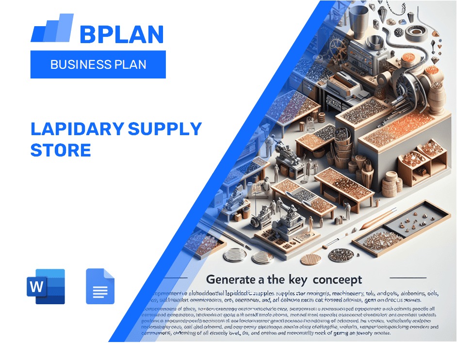 Plan d'affaires du magasin Lapidary Supply