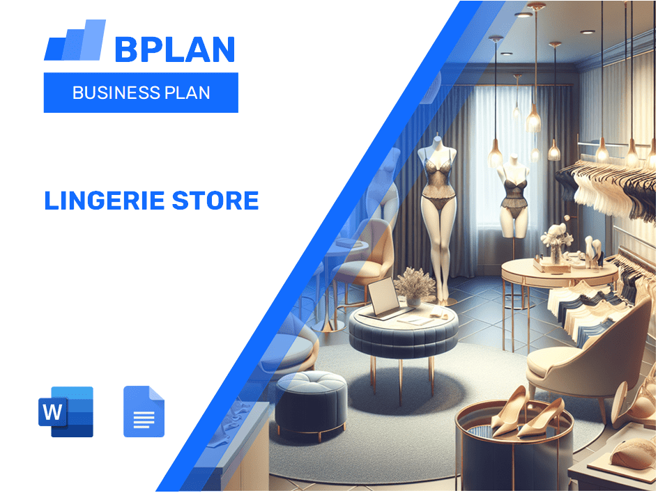 Plan d'affaires de la lingerie Store