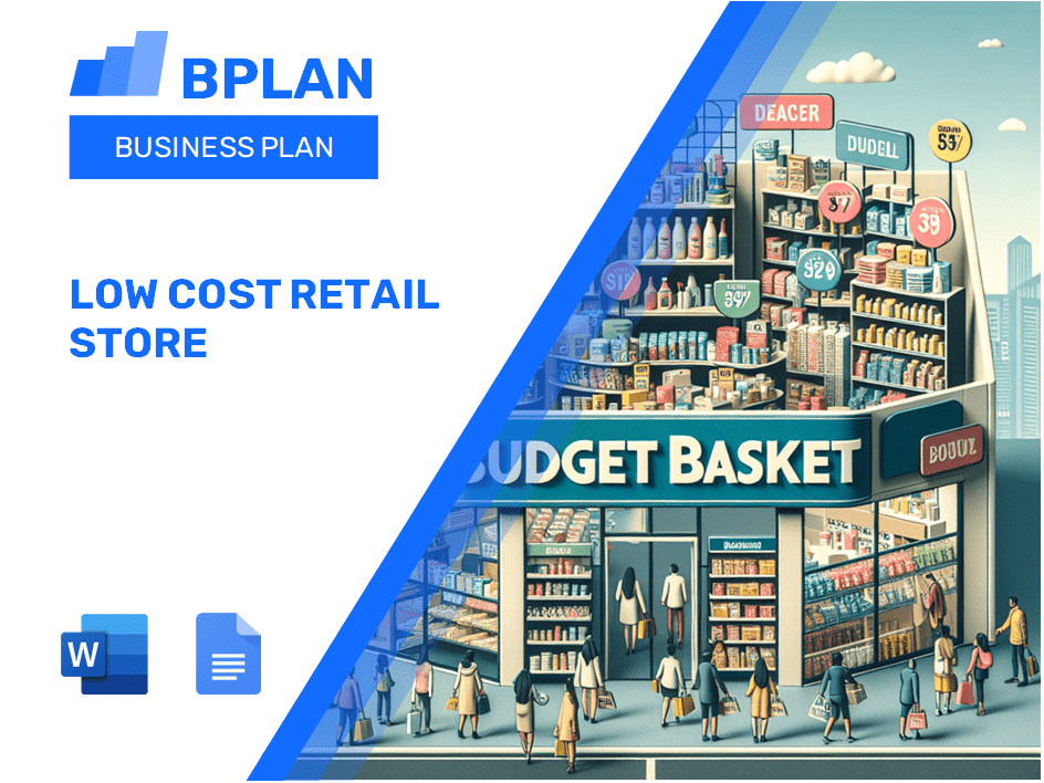 Low Cost Retail Store Business Plan