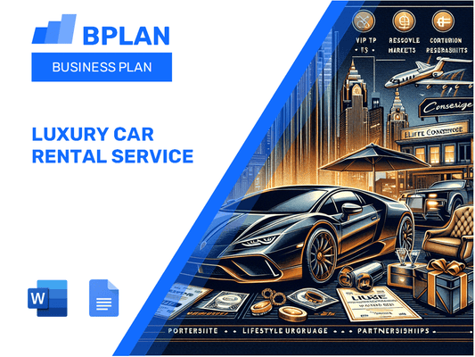 Luxury Car Rental Service Business Plan