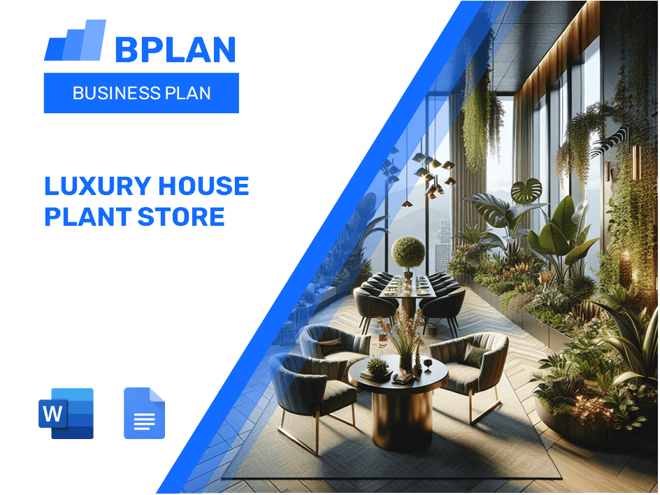 Luxury House Plant Store Business Plan