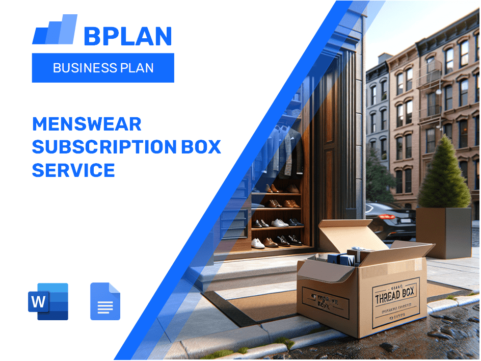 Menswear Subscription Box Service Business Plan