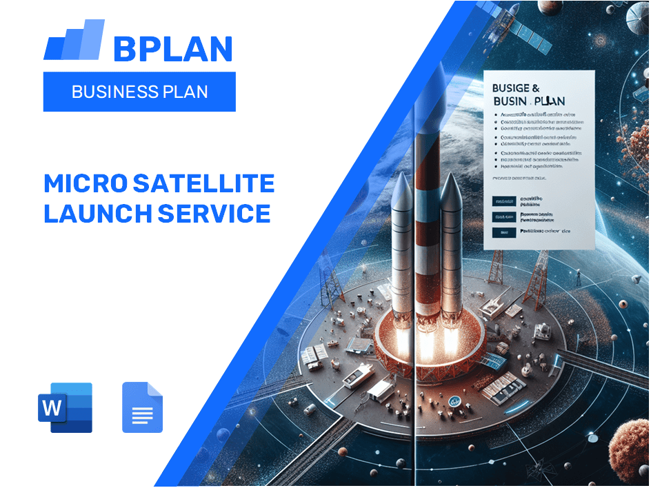 Plano de negócios de serviço de lançamento de micro satélite