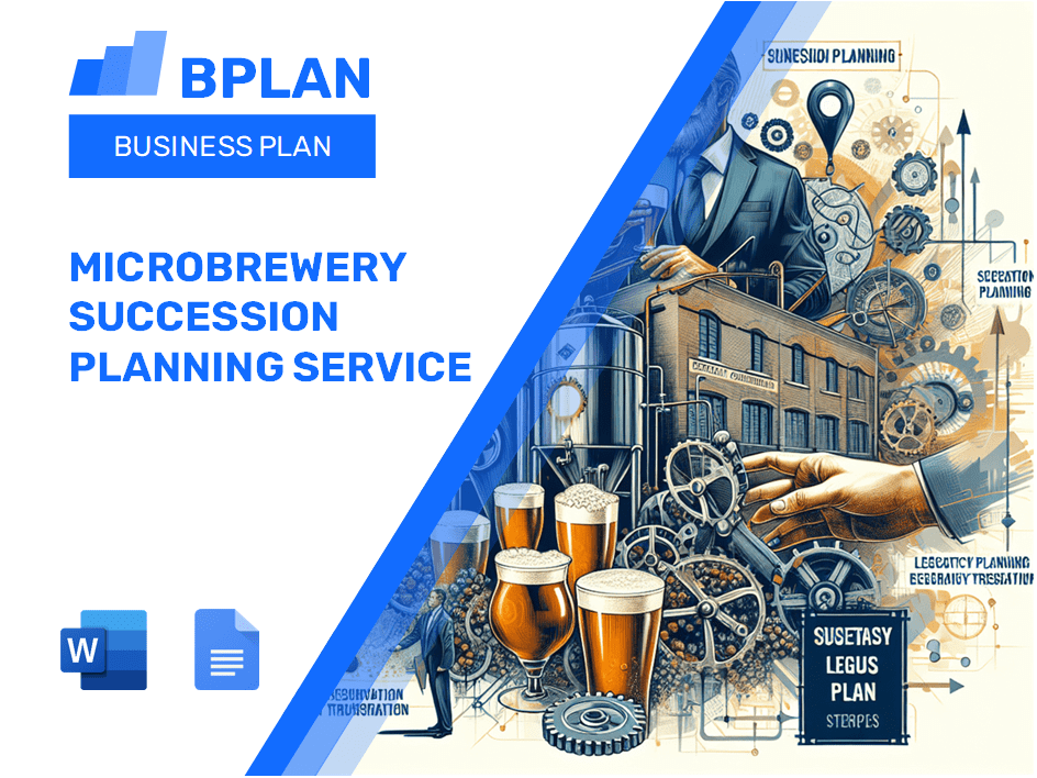 Plan d'affaires du service de planification de la succession de la succession de microbrasserie