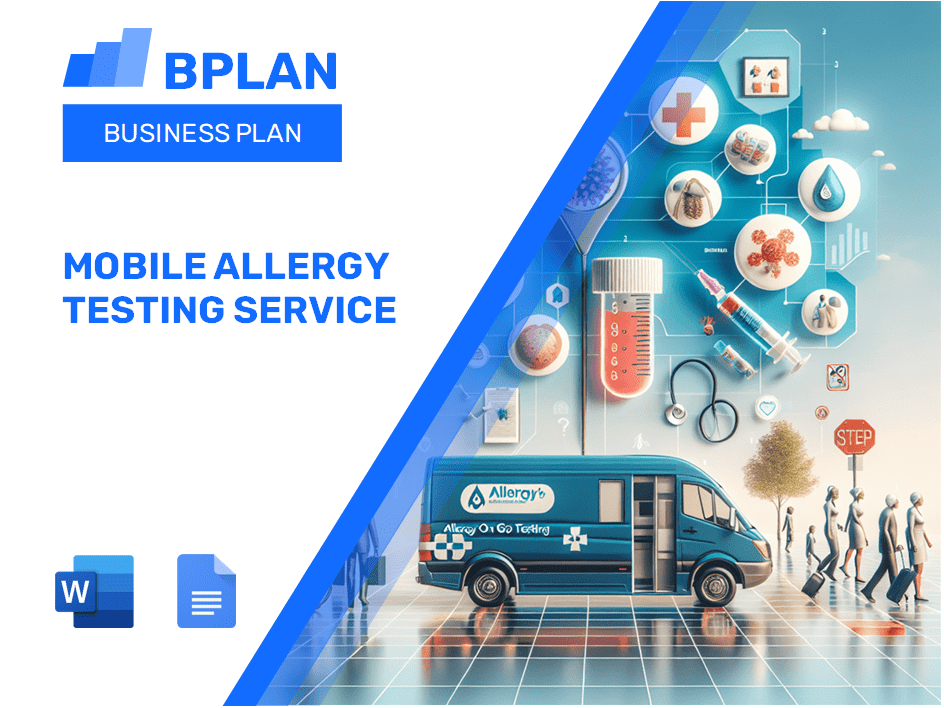 Plan d'affaires du service de test des allergies mobiles