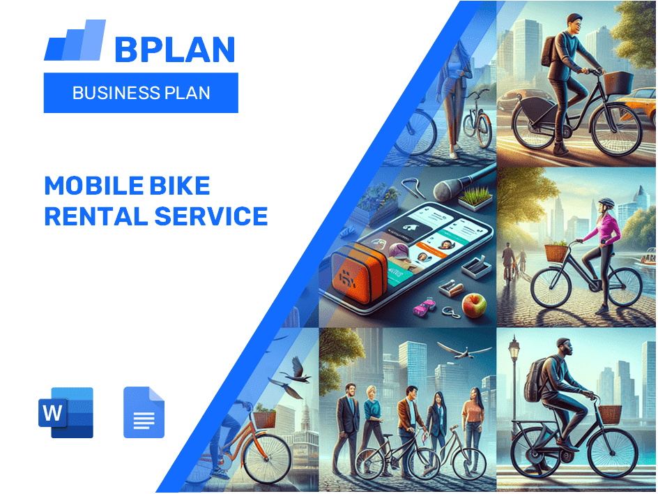 Plan d'affaires de service de location de vélo mobile