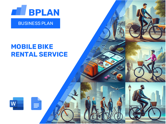 Plan d'affaires de service de location de vélo mobile