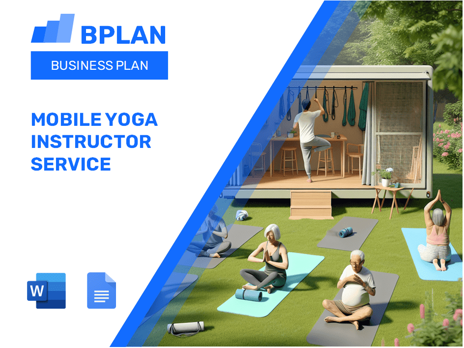 Plan d'affaires de service d'instructeur de yoga mobile