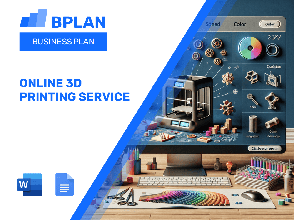 Plan d'affaires du service d'impression 3D en ligne