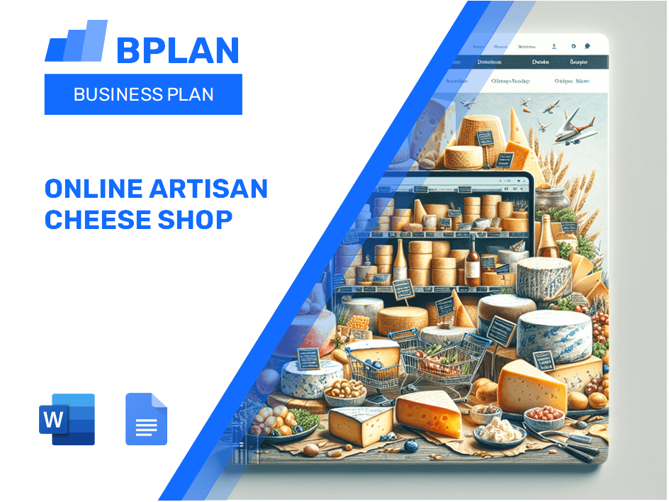 Plan d'affaires en ligne d'artisan à fromage