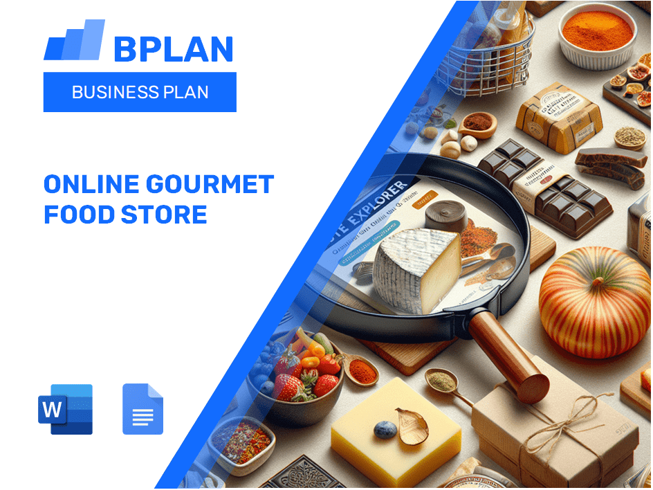 Plan d'affaires en ligne Gourmet Food Store