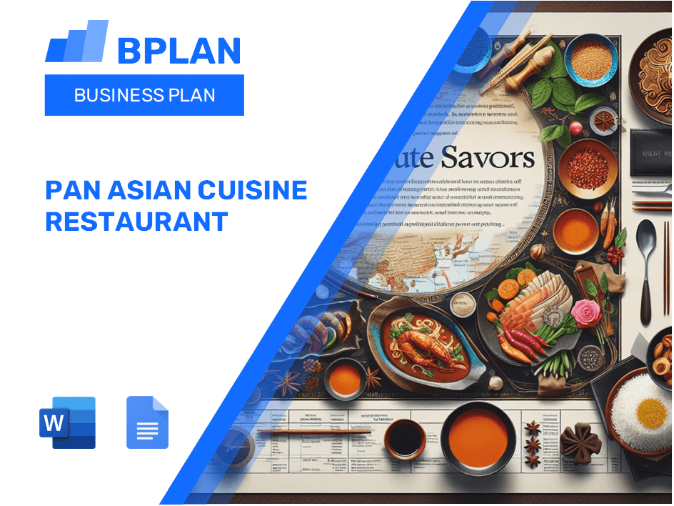 Plan d'affaires de la restauration de la cuisine pan asiatique