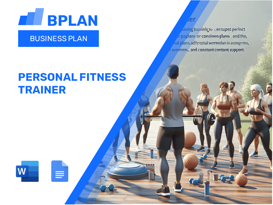 Personal Fitness Trainer Business Plan