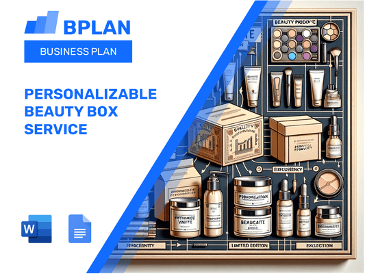 Plan de negocios de servicios de caja de belleza personalizable