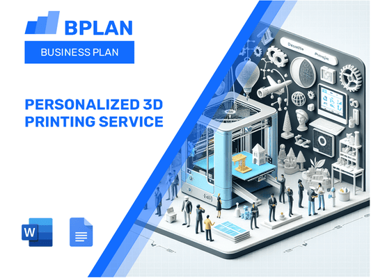 Plano de negócios de serviço de impressão 3D personalizado