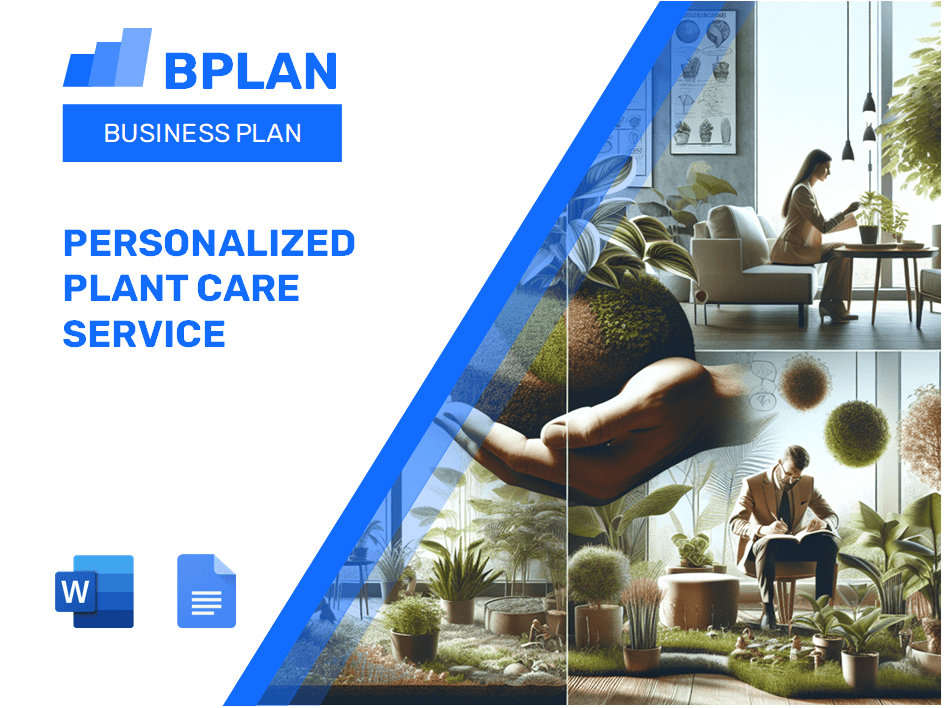 Personalized Plant Care Service Business Plan