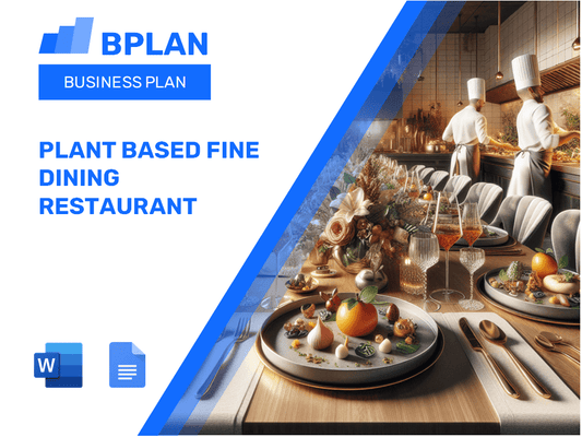 Plant Based Fine Dining Restaurant Business Plan