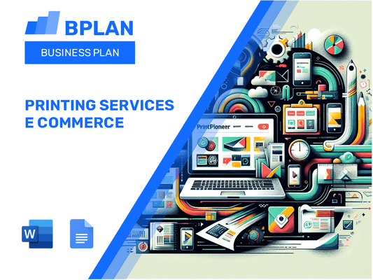 Services d'impression E Plan d'affaires du commerce