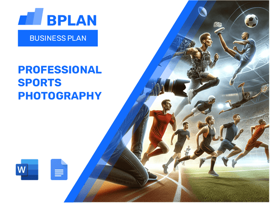 Plano de negócios de fotografia esportiva profissional