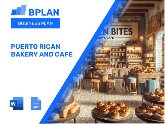 Bakery porto -riquenha e plano de negócios de café