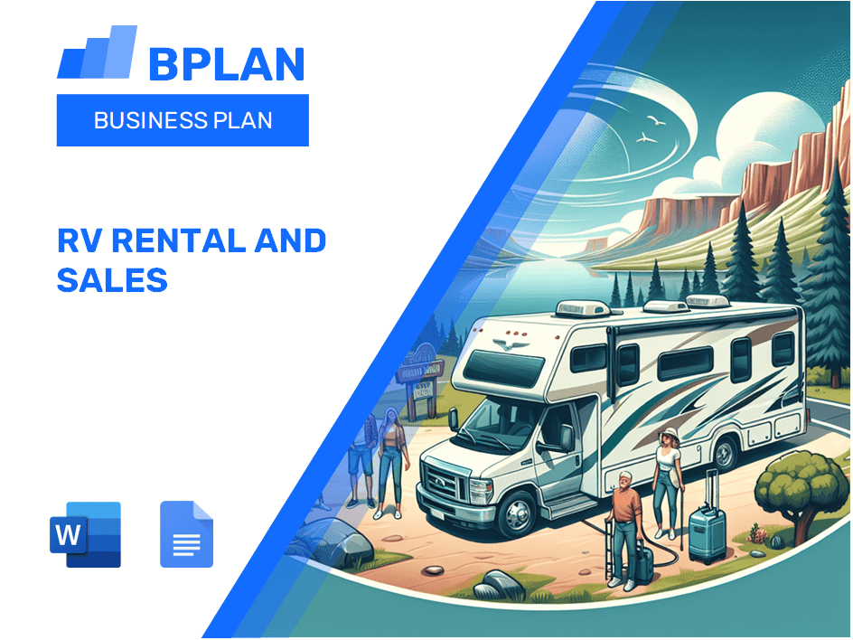 Plano de negócios de aluguel e vendas de RV