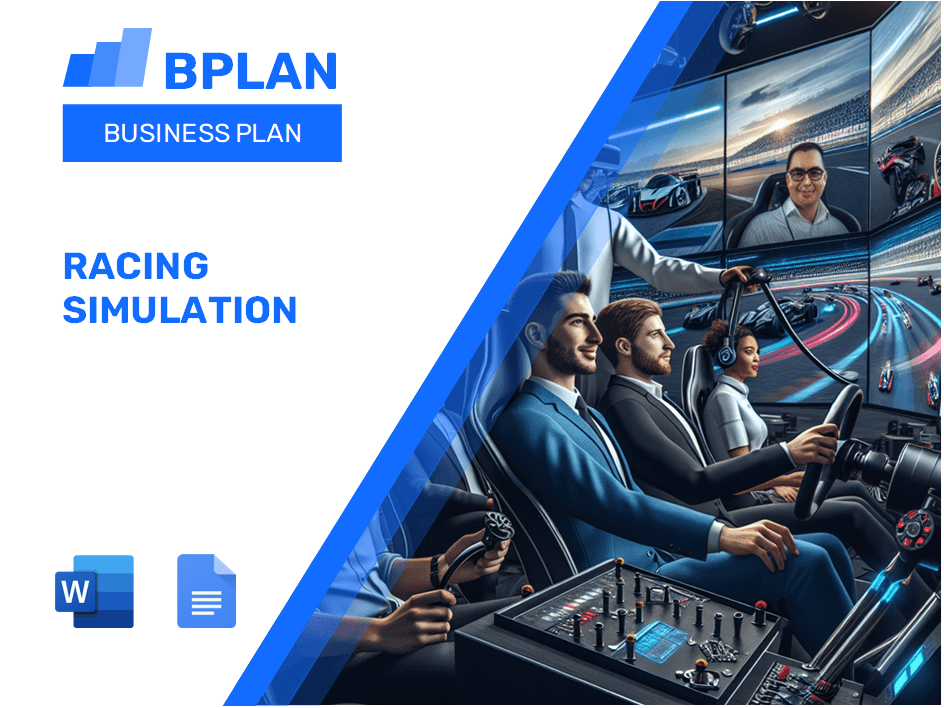 Plano de negócios de simulação de corrida