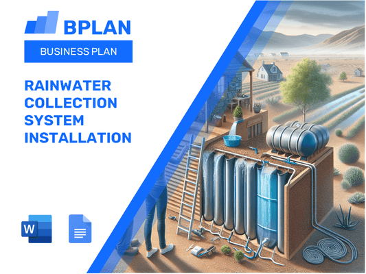 Plano de negócios de instalação do sistema de coleta de água da chuva