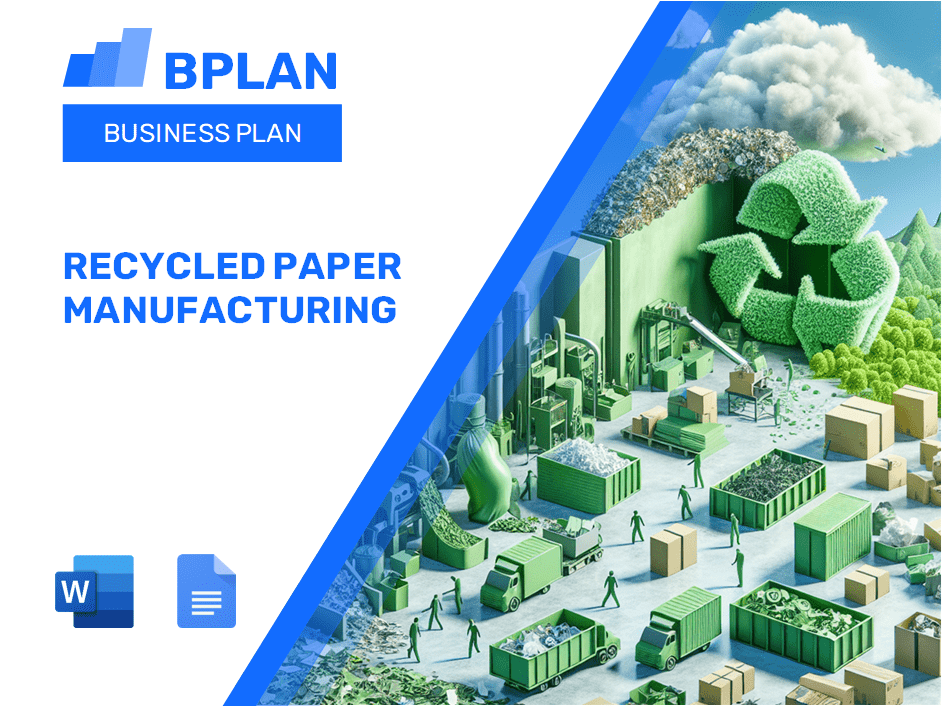 Plano de negócios de fabricação de papel reciclado