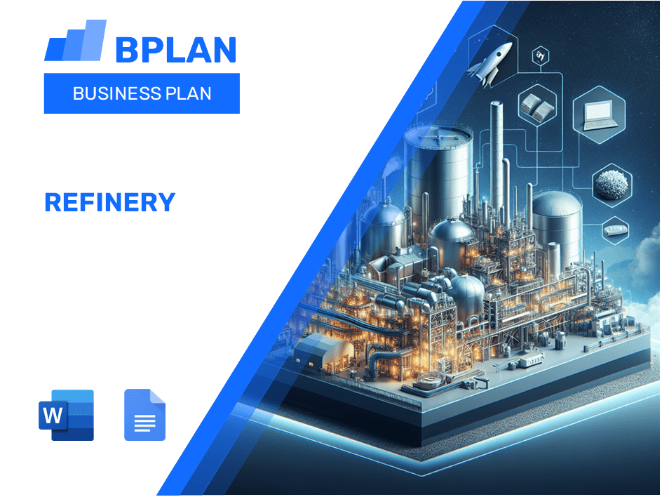 Plano de negócios de refinaria