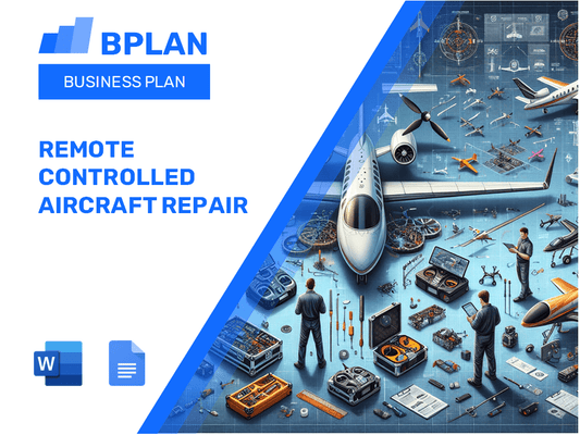 Plano de negócios de reparo de aeronaves com controle remoto