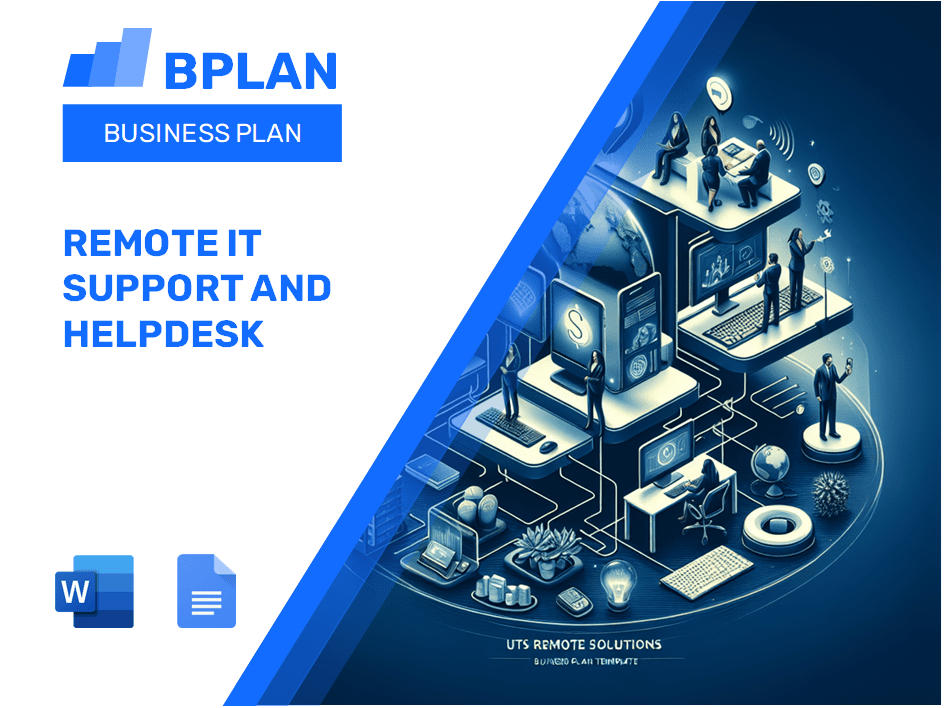 Plano de negócios remoto de TI e helpdesk