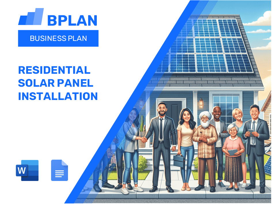 Plano de negócios de instalação do painel solar residencial