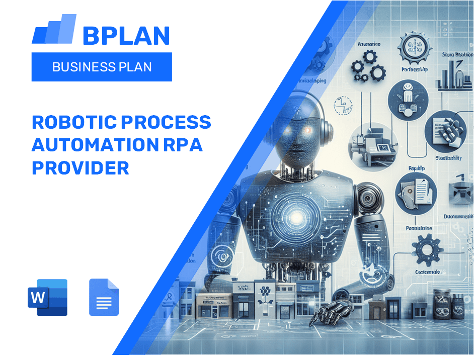 Plano de negócios do provedor RPA de automação de processos robóticos