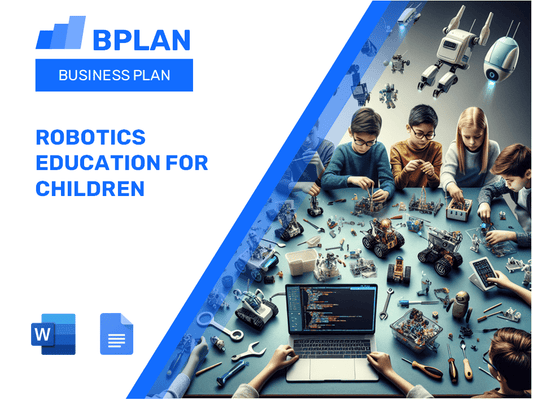 Robotics Education For Children Business Plan