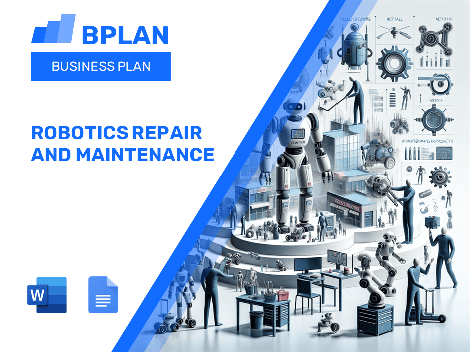 Plano de negócios de reparo e manutenção de Robótica