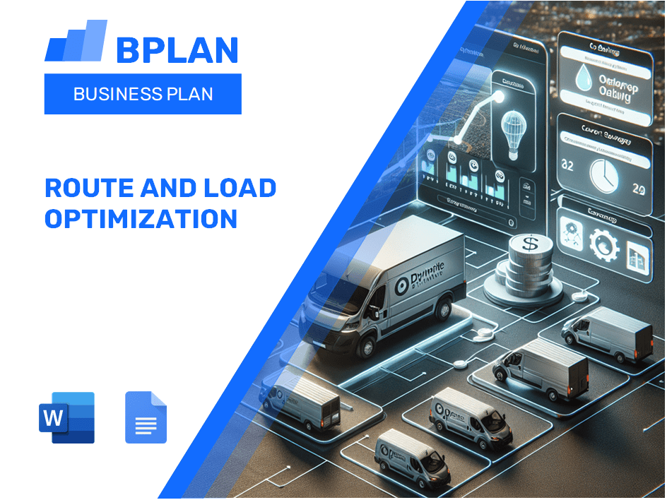 Plano de negócios de otimização de rota e carga
