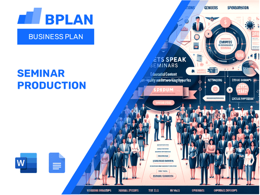 Plano de negócios de produção de seminários