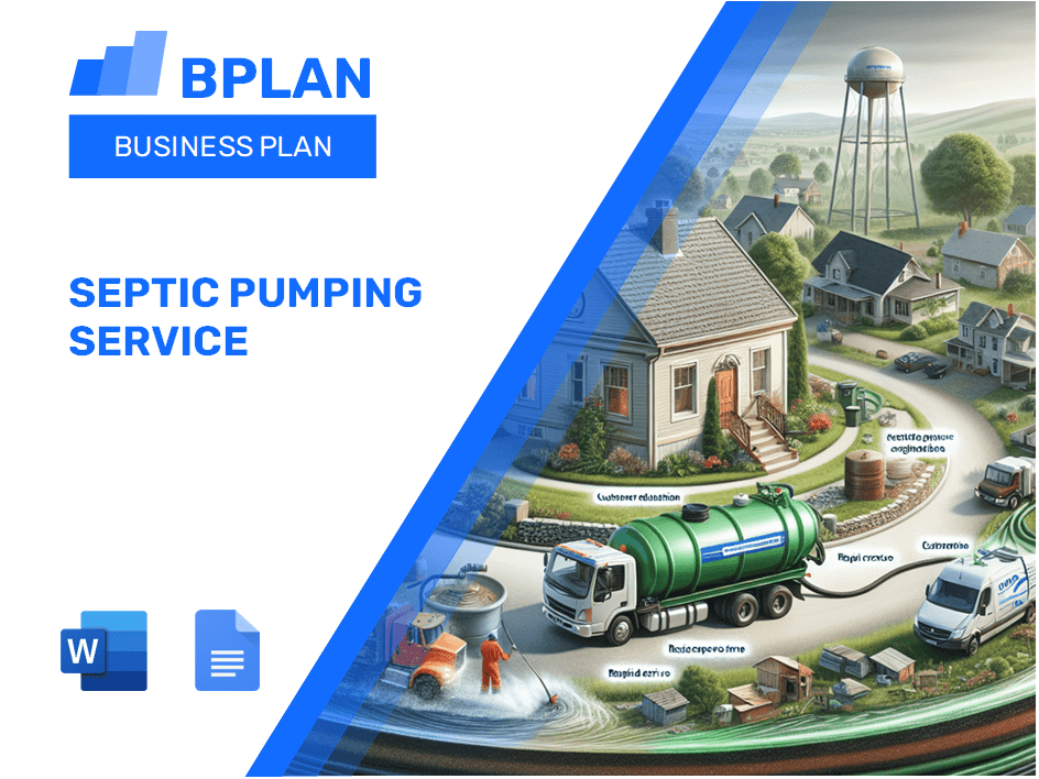 Septic Pumping Service Business Plan