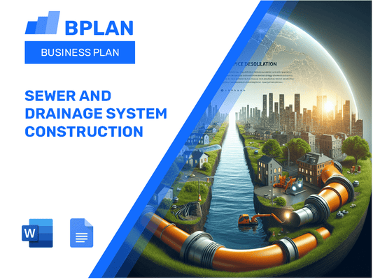 Plano de negócios de construção do sistema de esgoto e drenagem