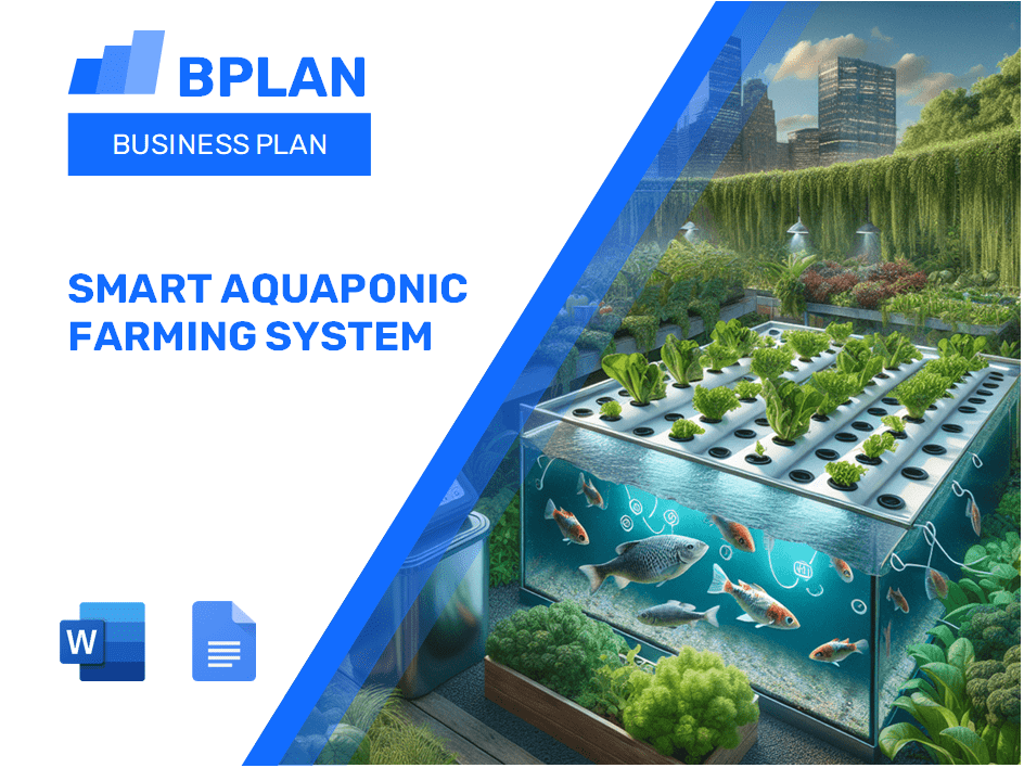 Plano de negócios do sistema de agricultura aquapônico inteligente