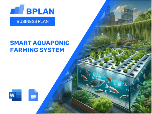 Plano de negócios do sistema de agricultura aquapônico inteligente